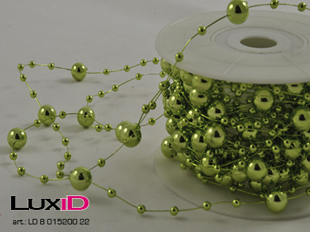 Metalized Round beads 22 groen 8mm x 10m